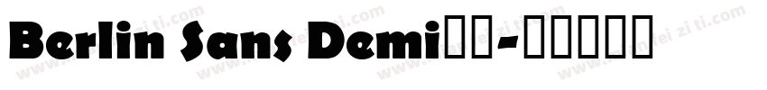 Berlin Sans Demi字体字体转换